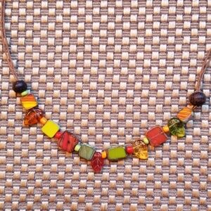 Varied and interesting glass bead necklace